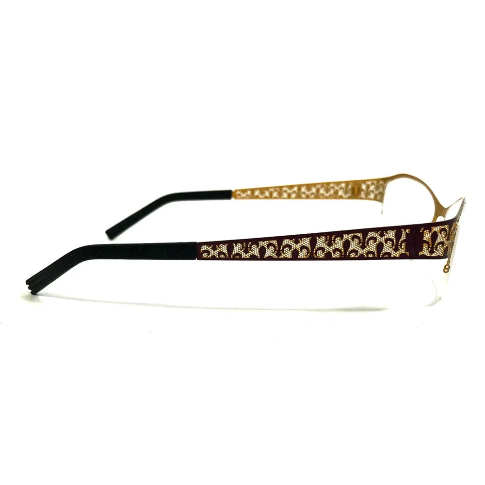 J.F. Rey Eyeglasses Frames JF2558 7550 Purple Gold Fleur De Lis 52-16-132